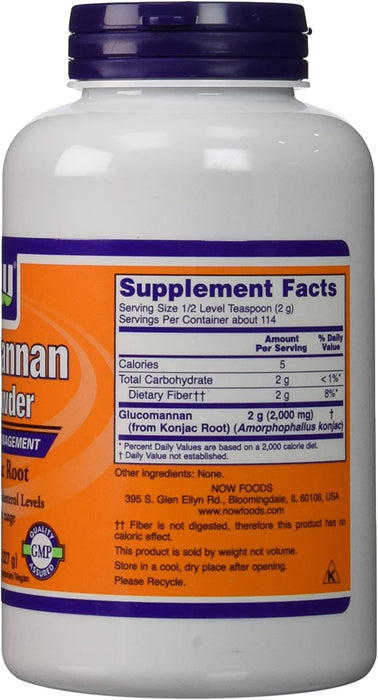 Now Foods Glucomannan 100% Pure Powder 16 OZ (Pack of 2)